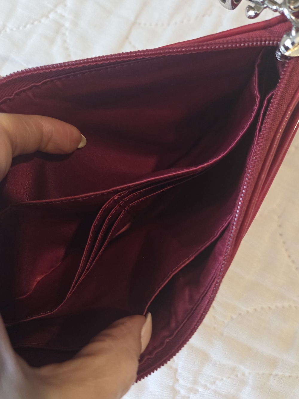 Coach Red Patent Leather Wristlet - Picture 6 of 8